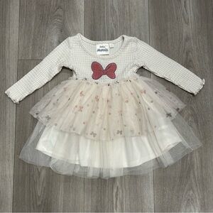 Disney Junior Minnie Tulle Ivory Dress | 12M